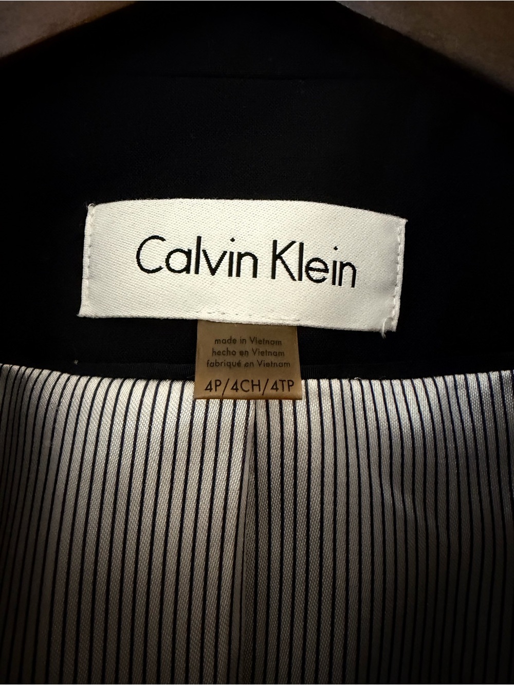 Black Calvin Klein Women's Tailored Professional Blazer - Picture 4 of 7